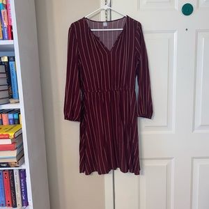 Maroon Striped Old Navy Dress
